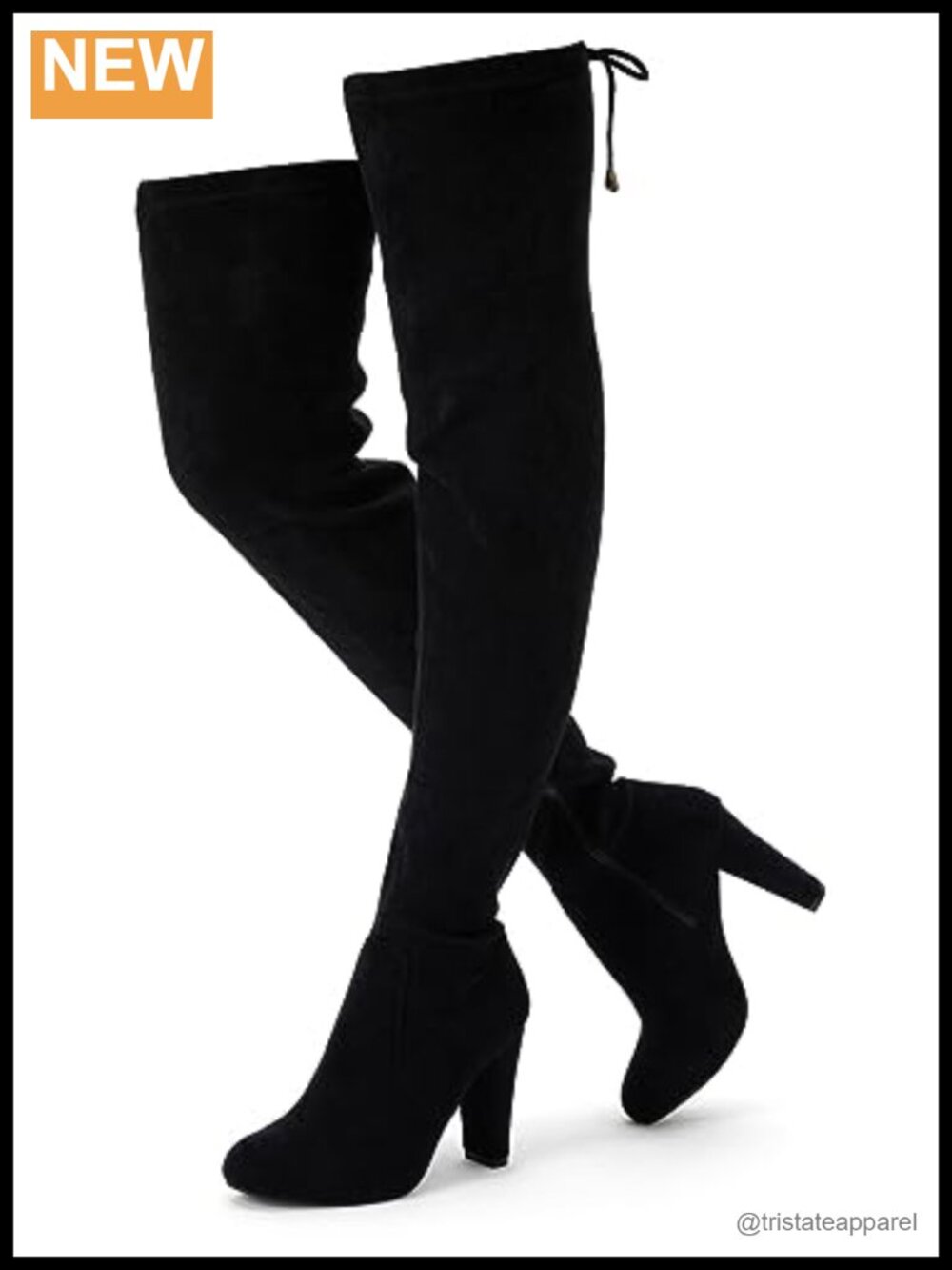 Women's Over the Knee Thigh High Boots Faux Suede Block Heel